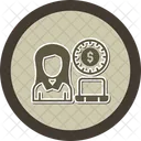 Freelancer Remote Working Freelance Independent Worker Contractor Self Employed Entrepreneur Job Work Icon