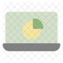 Flat Working From Home Technology Icon