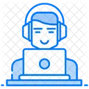 Freelancing Online Employees Internet User Icon
