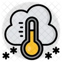 Freezing Rain Snowfall Snowy Weather Icon