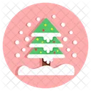 Freezing Rain Forest Snowfall Snowy Weather Icon