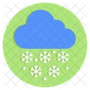 Freezing Rain Snowfall Snowy Weather Icon