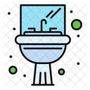 Fregadero Lavabo Espejo Icono