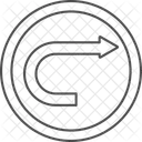 Frei rechts abbiegen  Symbol