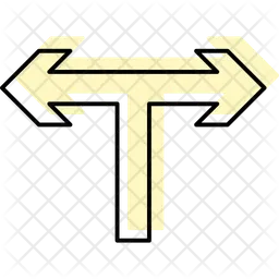 Freie T-Kreuzung  Symbol