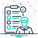 Zollabfertigung Zollbeamter Symbol