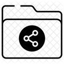 Ordner Teilen Symbol