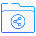 Ordner Teilen Symbol