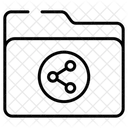Ordner Teilen Symbol