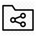Ordner Teilen Symbol