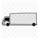 Half Tone Cargo Truck Illustration Freight Haulage Icon