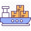 Freight Cargo Boat Maritime Shipment Icon