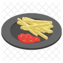 French Fries Potato Fries Fries With Ketchup Icon