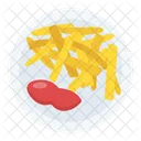 감자튀김 감자 소스 아이콘