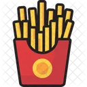 French Fries Snacks Potato Chips Icon