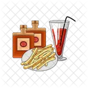 French fries and soda  Icon