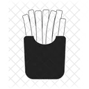 French Fries Fast Food Box Icon