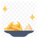French fries on dish  Icon