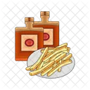 French fries with cola  Icon