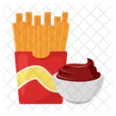 French fries with sauce  Icon