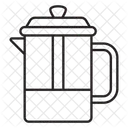 フレンチプレス、コーヒー、ドリンク アイコン