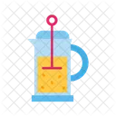 프렌치프레스 커피 음료 아이콘