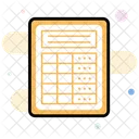 Frequency Table Frequency Sheet Spreadsheet Icon
