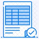 Frequency Table Chart Data Table Icon