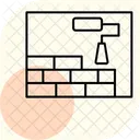 Fresco Wall Painting Minimal Outline Icon