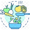 Fresh and cooked vegetables  Icon
