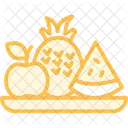 Fresh Fruit Duotone Line Icon Icon