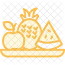 Fresh Fruit Duotone Line Icon Icon