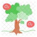 Fresh Oxygen Tree Icon