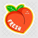 Fresh Peach Fresh Fruit Organic Food Icon