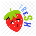 Fresh Strawberry Strawberry Fruit Strawberry Face Icon