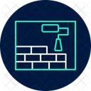 Fresko Wandmalerei Neon Leuchten Symbol