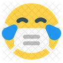 Freude Emoji Mit Gesichtsmaske Emoji Symbol