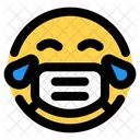 Freude Emoji Mit Gesichtsmaske Emoji Symbol