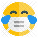 Freude Emoji Mit Gesichtsmaske Emoji Symbol