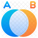 Venn Diagramm Diagramm Statistiken Symbol