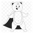 Freundlicher Teddybär mit Umhang  Symbol