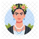 Farida Kahlo Artist Character Icon