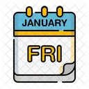 Friday Time And Date Calendar Date Icon