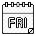Friday Calendar Date Icon