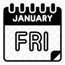 Friday January Calendar Icon