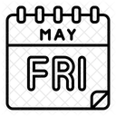 Friday May Calendar Icon