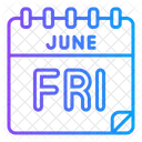 Friday June Calendar Icon