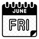 Friday June Calendar Icon