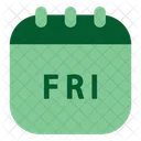 Friday Calendar Date Icon
