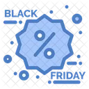 Black Friday Discount Label Icon